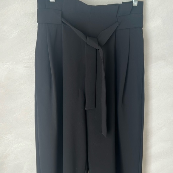 COS high waist paper bag cropped pant culotte with tie belt sz 8 medium - Picture 5 of 9